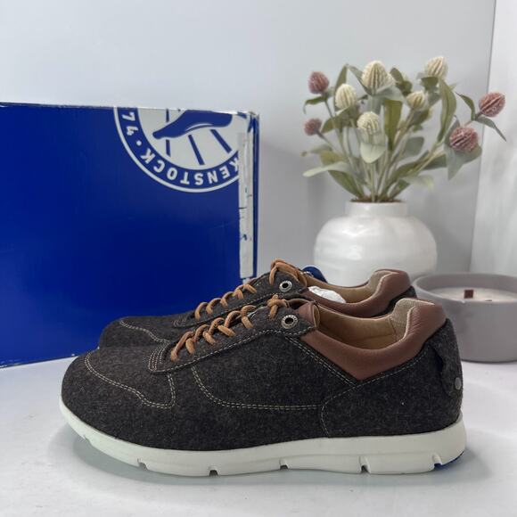Birkenstock Cincinnati Felt Wool Lace up Shoes Espresso Women 7/Men 5/EU 38 NWB - Picture 1 of 10